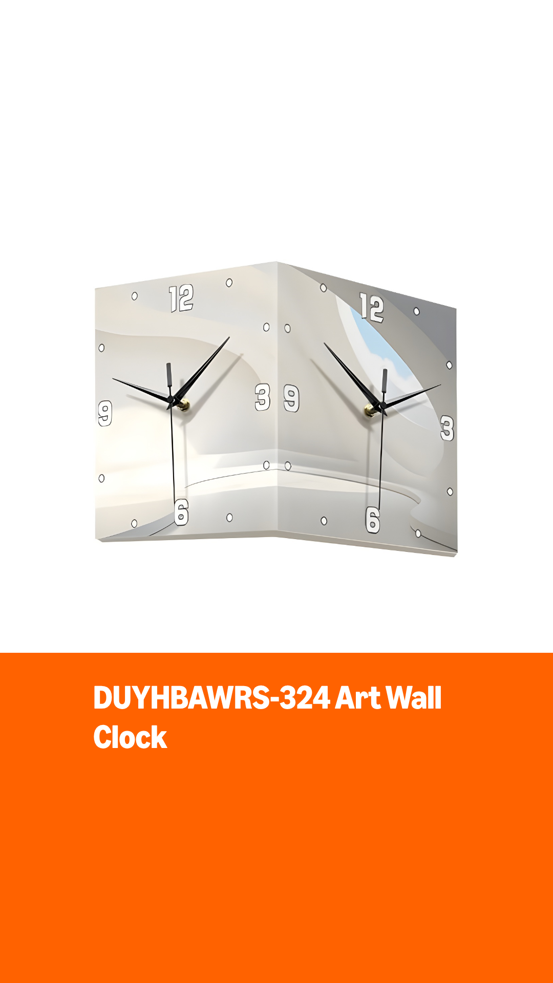 Reloj de pared de esquina 26x26x26 cm con luz LED miniatura 7