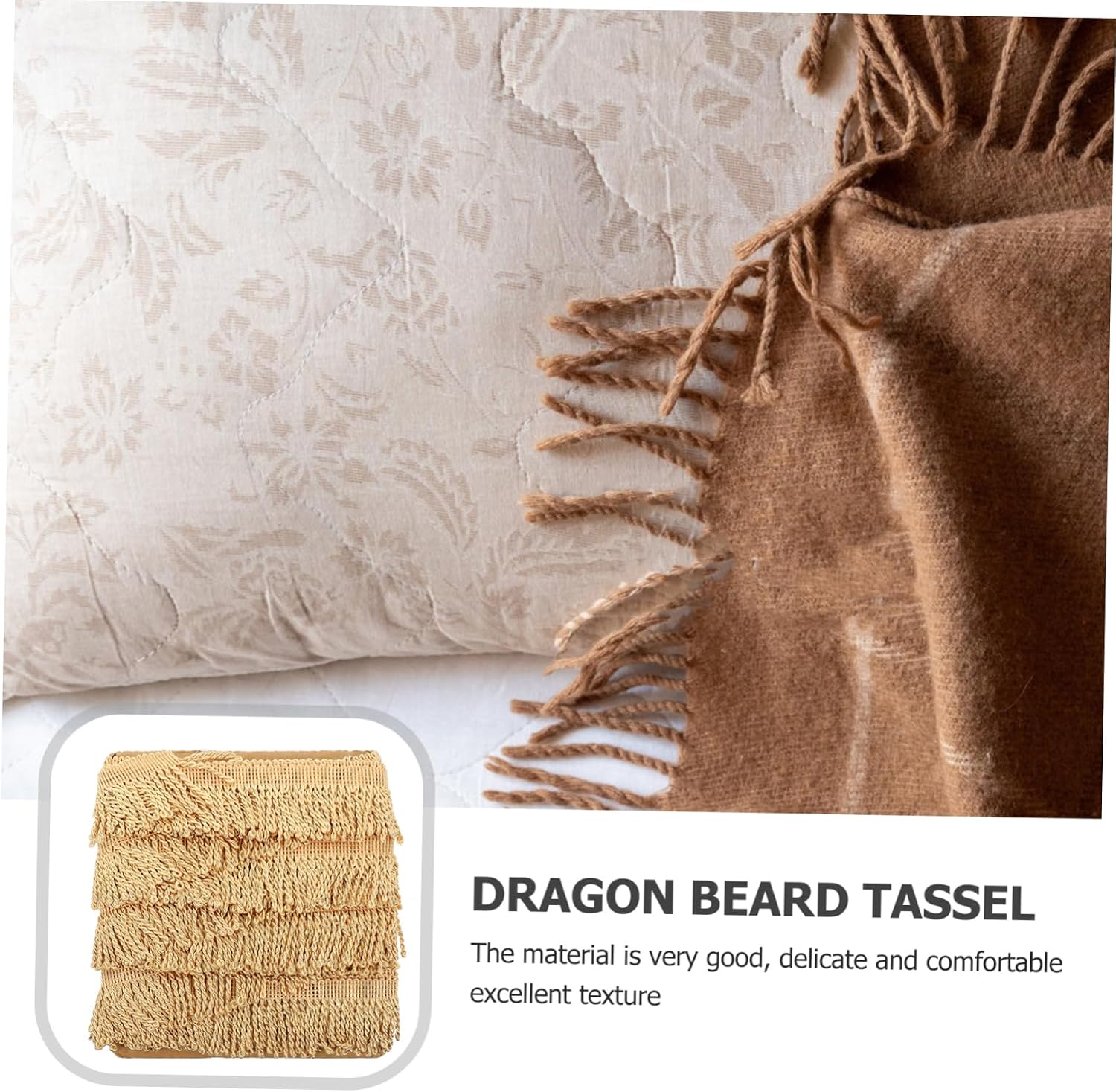 Decorative Tassel Fringe Trim for Sewing and Sofa Cushion Crafts