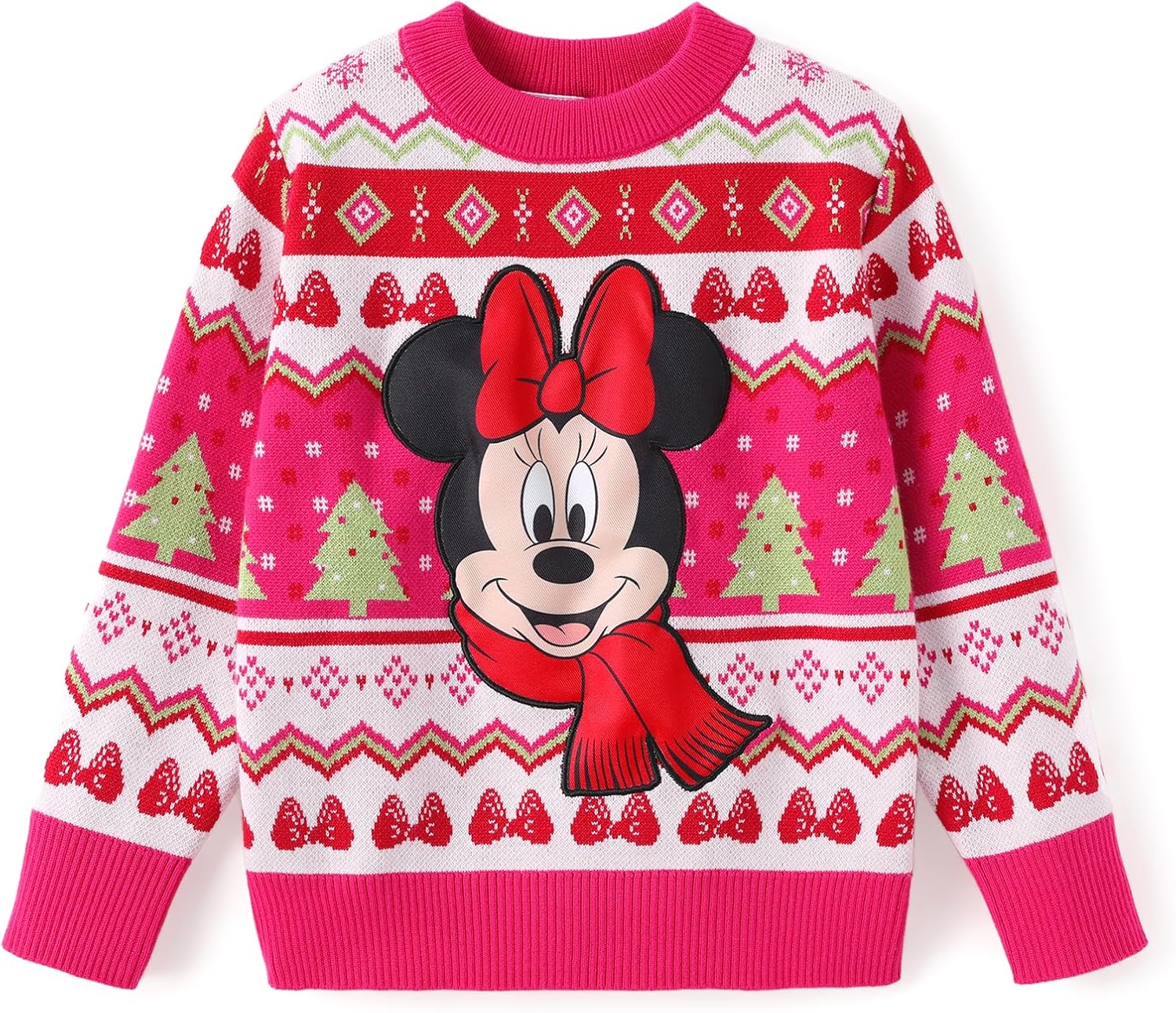 Disney Stitch Frozen Elsa Minnie Mouse Toddler Girl Knit Sweater Button up Cardigan Long Sleeve Crewneck Pullover 2-13 Years