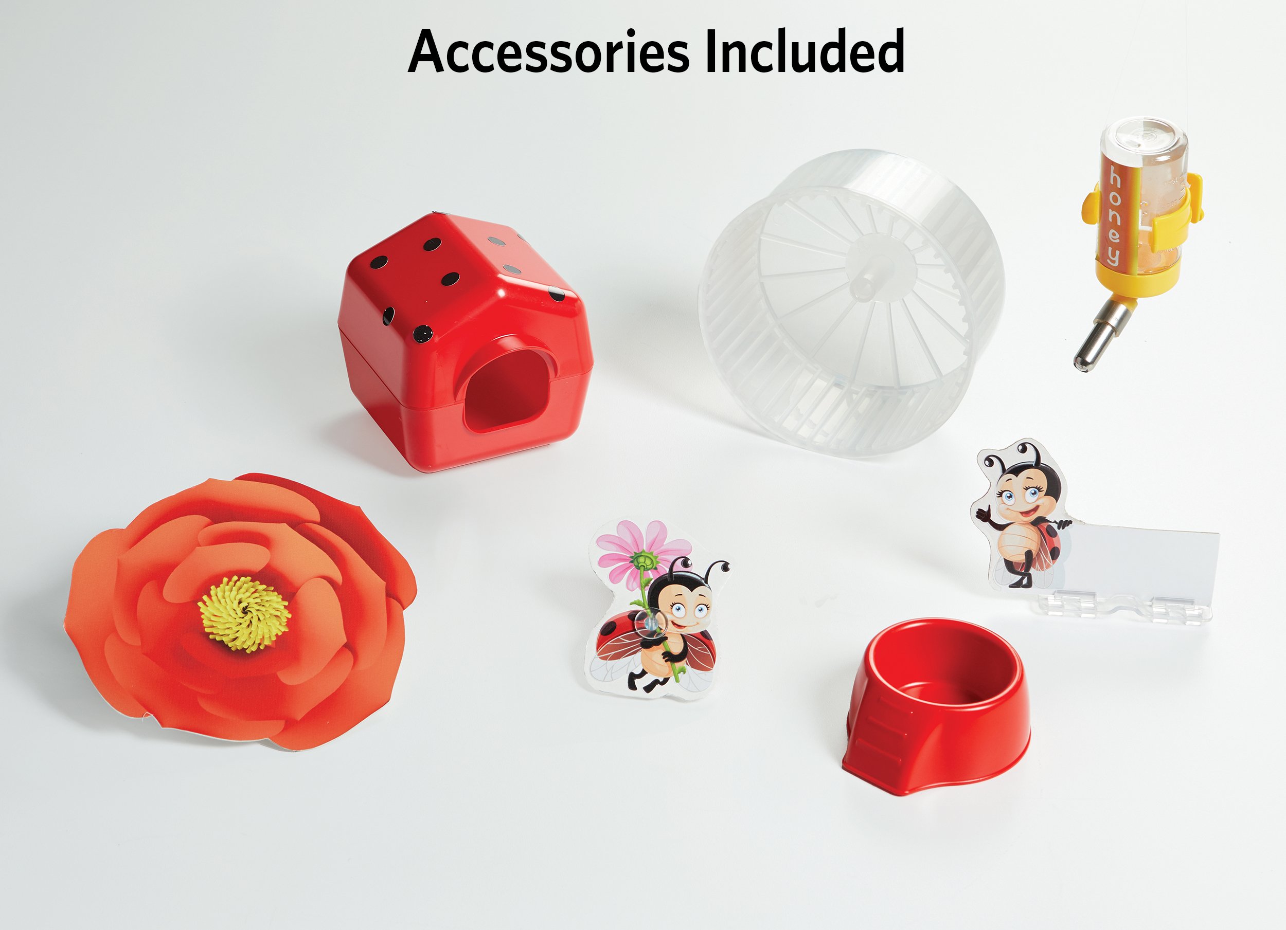Midwest Homes for Pets Jaula para hámster | Precioso Tema de Mariquita | Accesorios y calcomanías incluidos