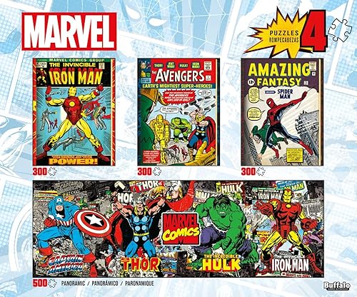 Miniatura 2 de Buffalo Games - Marvel - Multipack 4 x 1 - Comics - Rompecabezas de varias piezas para adultos -Rompecabezas desafiante perfecto para noches de