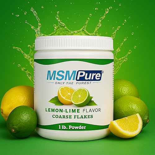 Miniatura 2 de Suplemento alimenticio MSMPure Fruit Punch saborizado, copos de polvo grueso, cristales de azufre orgánicos, 99.9 % destilado puro MSM, fabricado en