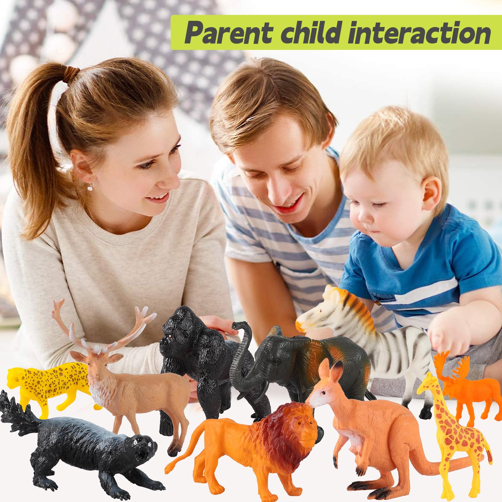 Amazon.co.jp: ZHTN-ITUY 26ピース サファリアニマルフィギュア 異なる
