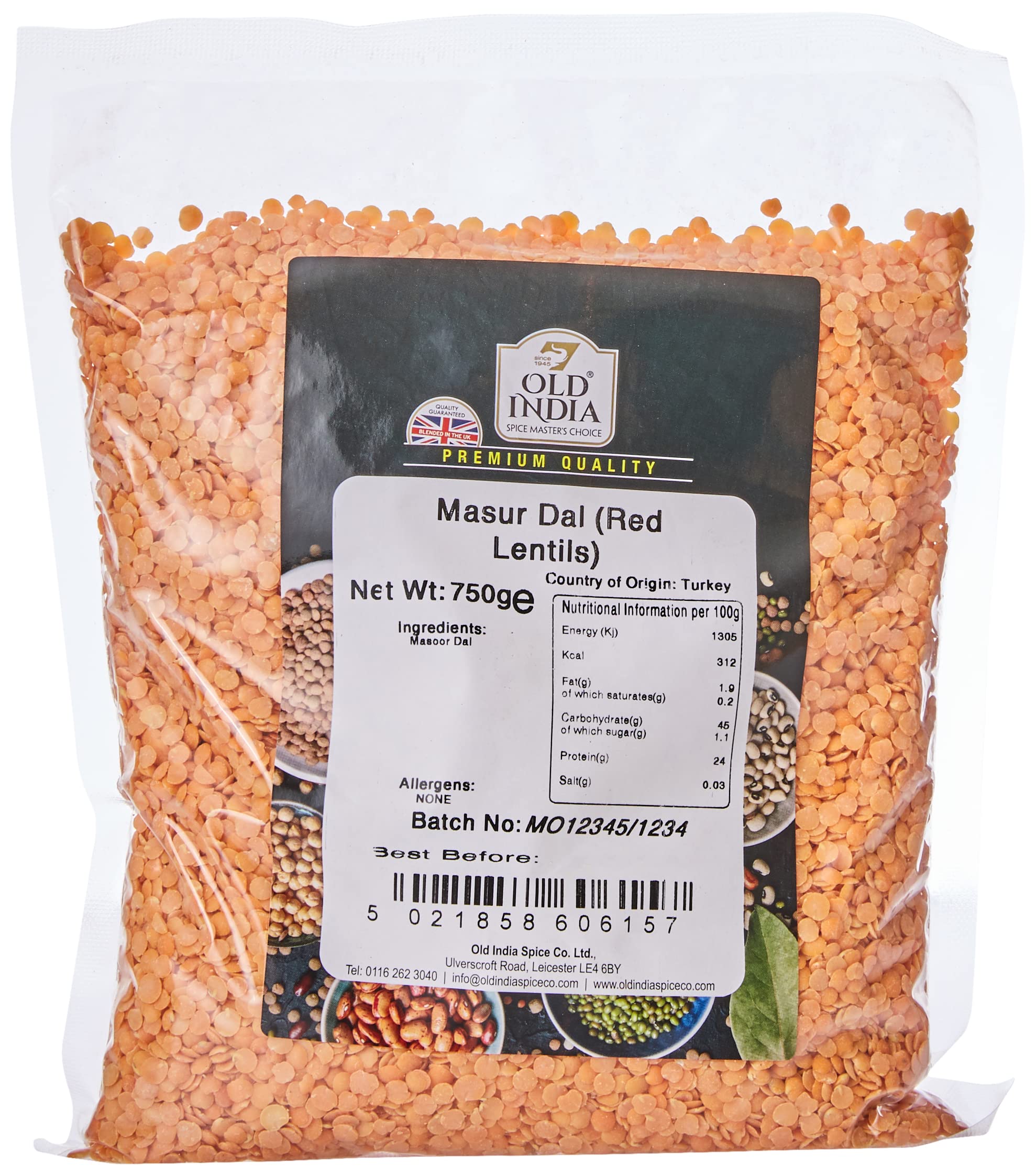 Old India Masur Dal (Red Lentils) 750g