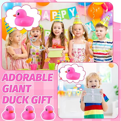 Miniatura 6 de Honoson Pato gigante de goma con purpurina de 6.89 pulgadas, pato de goma grande con purpurina, juguete de baño de pato grande y brillante con