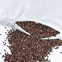 Vista 6 de Almohada de apoyo para el cuello de trigo sarraceno, almohada cilíndrica cervical, almohada ajustable de cáscaras de trigo sarraceno, alivio