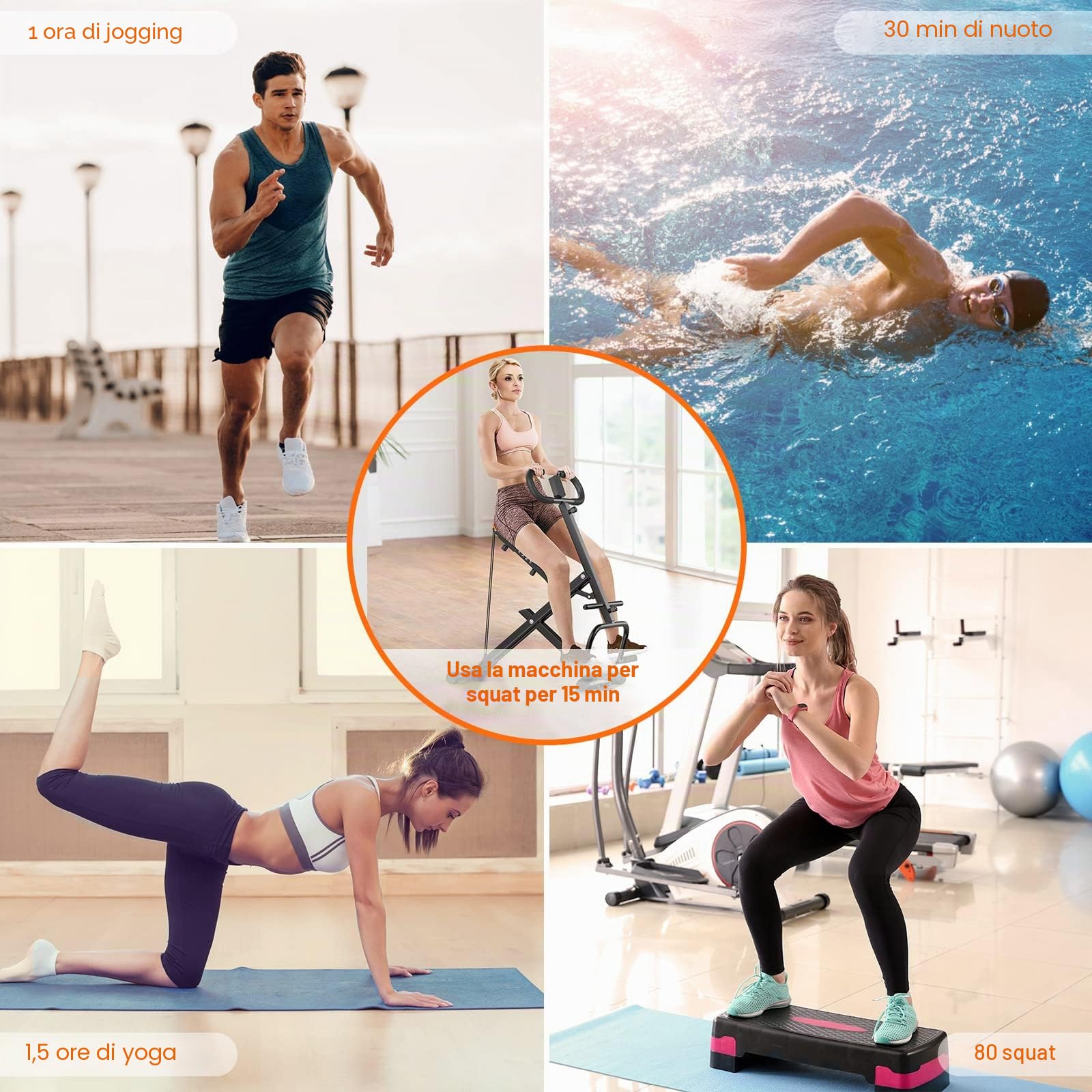 Dskeuzeew - Cyclette Power Body, attrezzatura per allenamento degli addominali, attrezzatura per palestra domestica, per addome, braccia, gambe, schiena e glutei