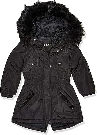 Girls black dkny jacket Clearance