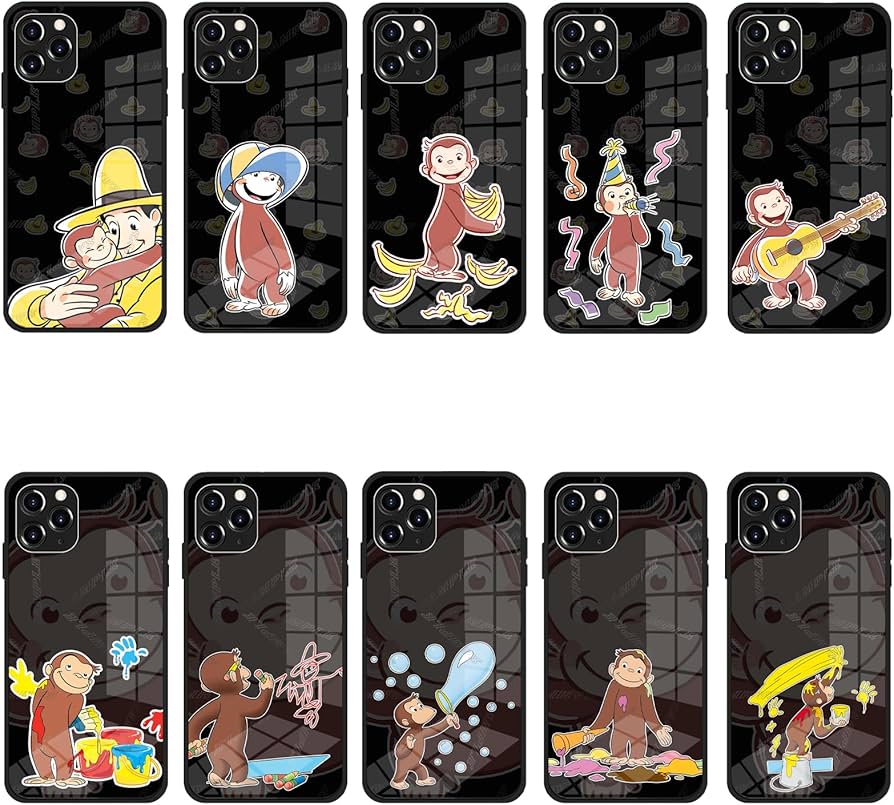 Amazon.co.jp: おさるのジョージ スマホケース iphone se se2/se3/7/8