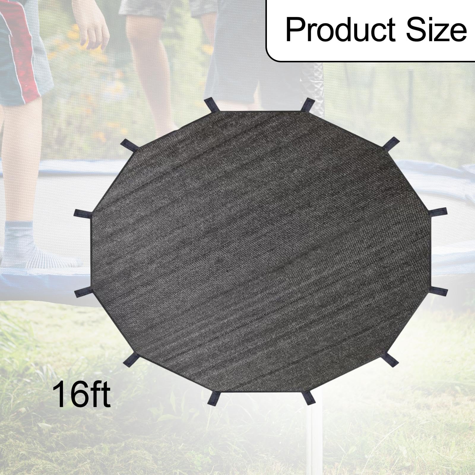 Trampolin Sonnenschutz Abdeckung für 12 Stangen, Sonnendach, UV-Beständig | Trampolin Sonnenschutz Zelt | Leichtes Sonnensegel | Trampolin Überdachung | einfache Montage | Trampolin Zubehör