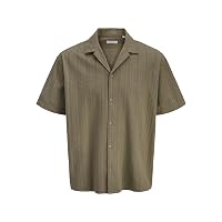 JACK & JONES Jjetyson Resort Camicia SS SN, Vetiver