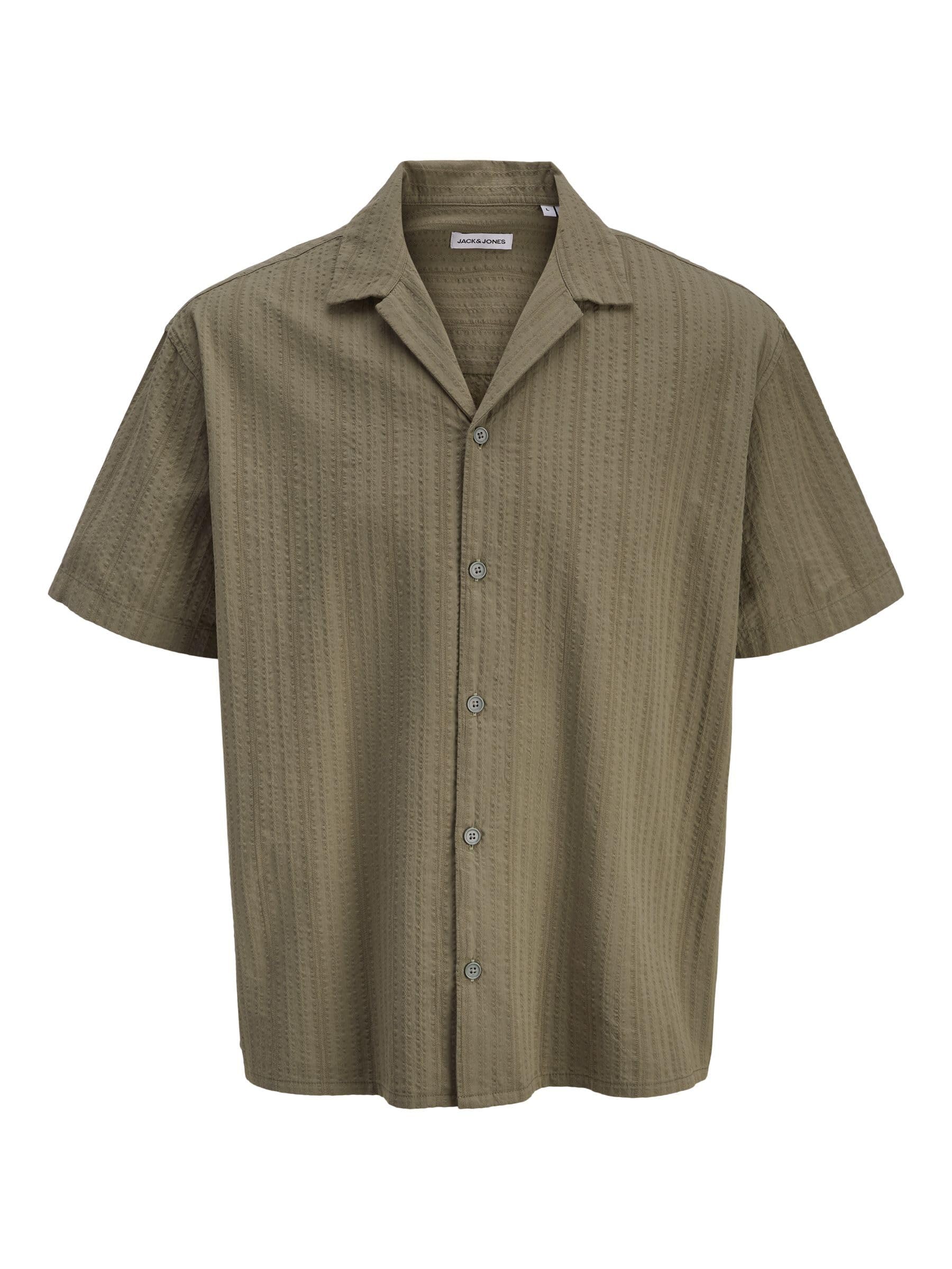 JACK & JONES Jjetyson Resort Shirt Ss Sn, Vetiver, L