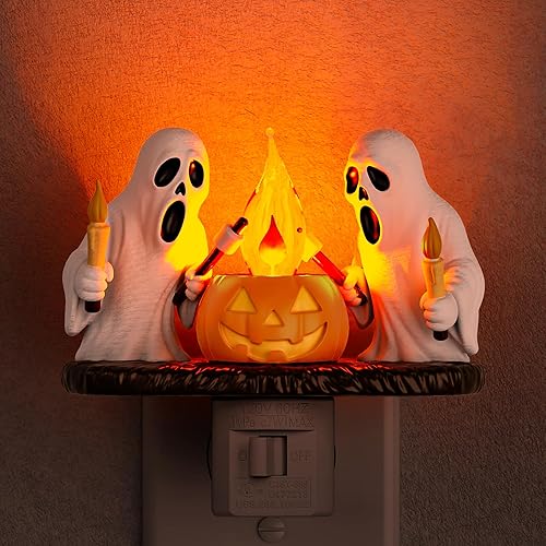 Miniatura 20 de Briignite Luz nocturna de burbujas enchufable, luz nocturna LED acrílica, paquete de 2, luz nocturna decorativa regulable, sensor de atardecer a