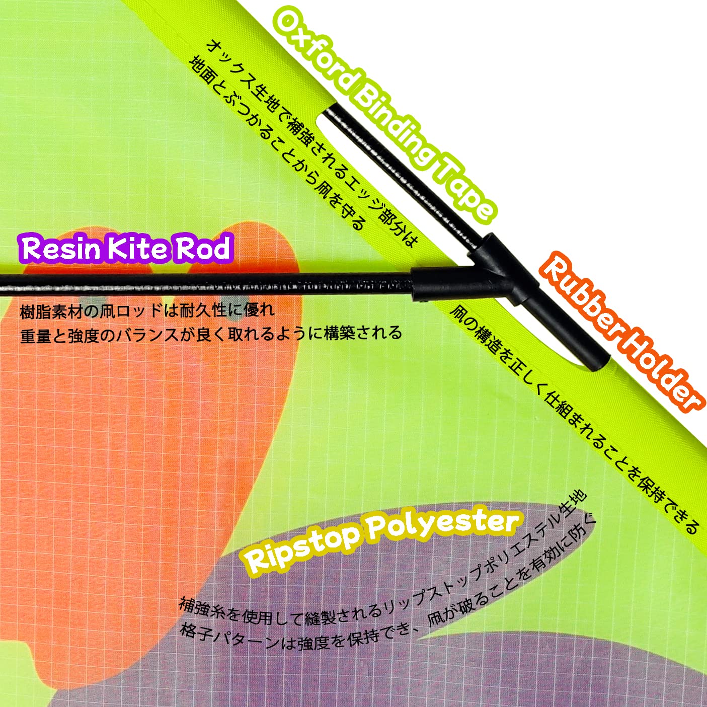 Amazon.co.jp: emma kites 152cm ドラゴン 三角凧 カイト 100M凧糸と