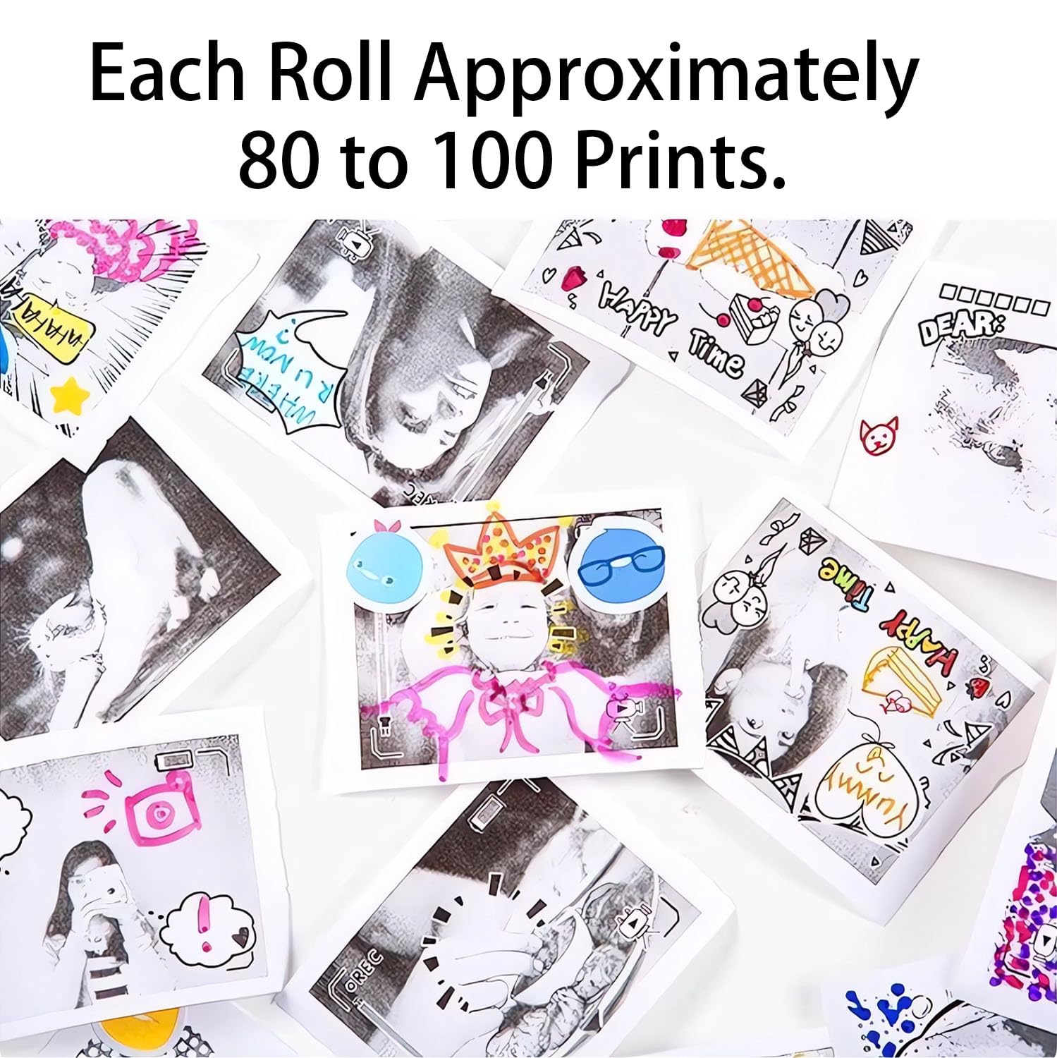Rouleaux de papier d'impression pour appareil photo enfants 5,7 x 2,5 cm x 7 m lot de 20