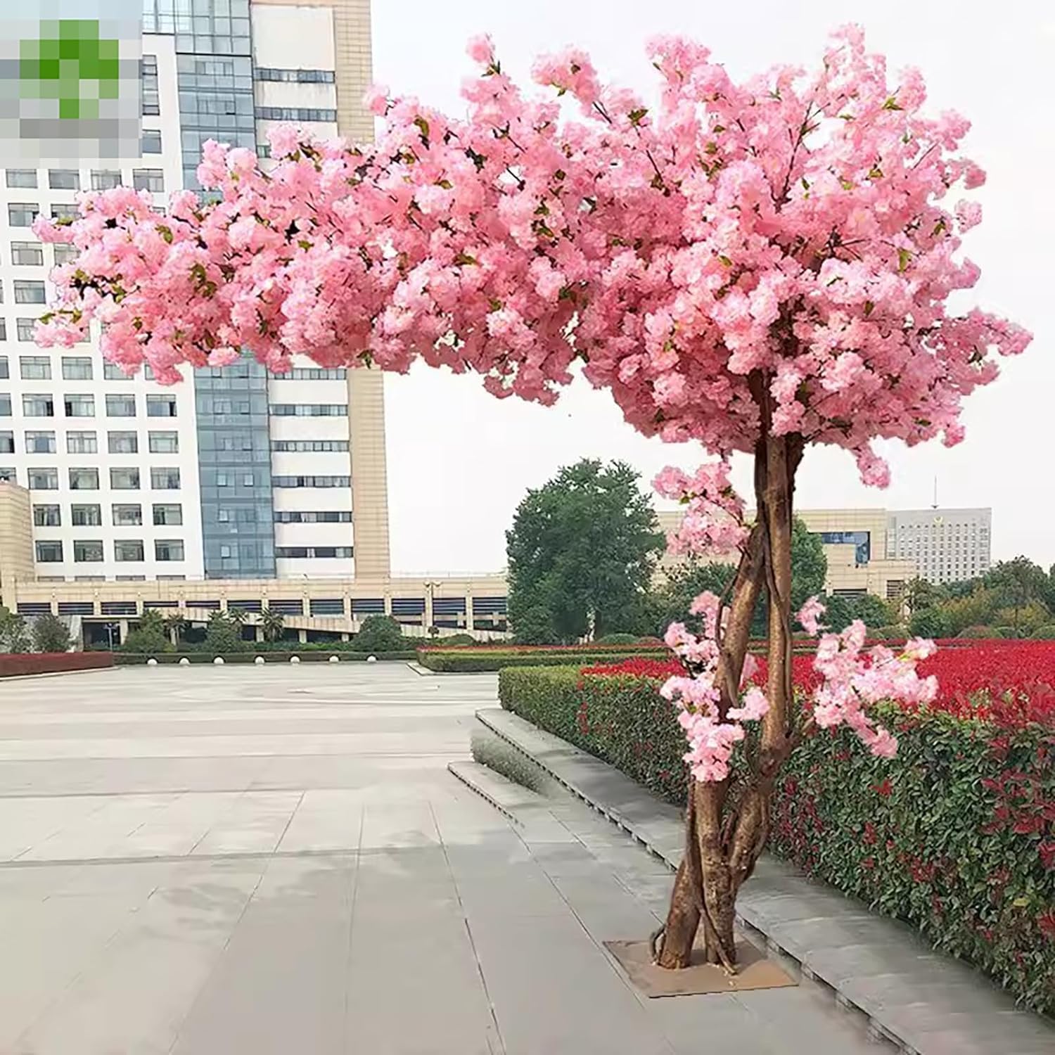 Artificial Cherry Blossom Trees Pink Real Wood Stems and