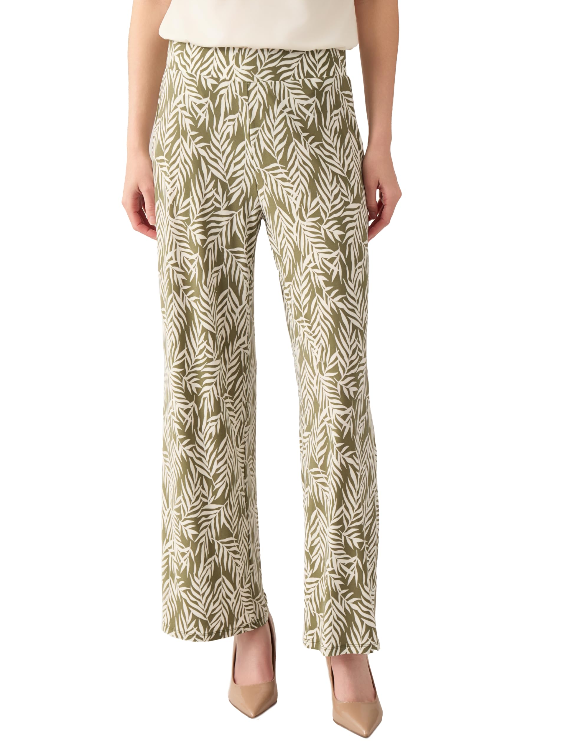 Kasper Womens Printed Matte Jersey Wide-Leg Pull-on Pant