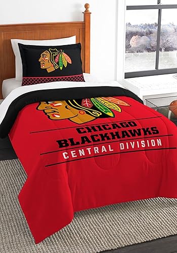 Miniatura 27 de Juego de edredón y funda de almohada para cama individual o matrimonial/queen, con licencia oficial de la NHL