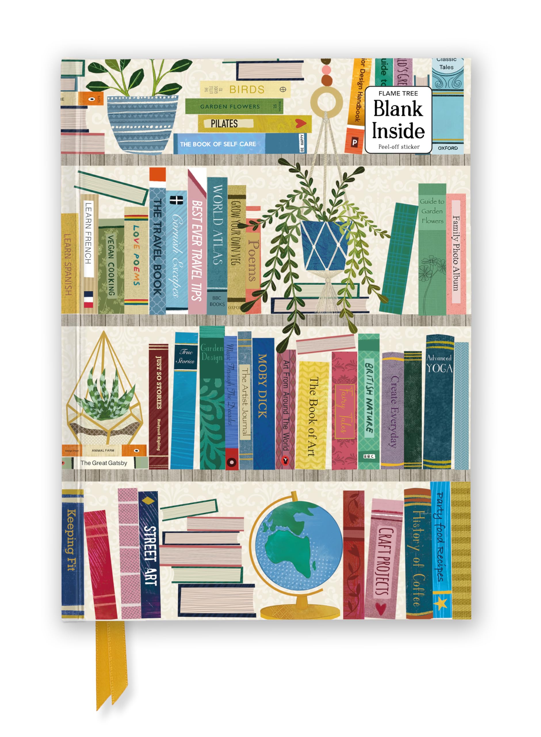 Georgia Breeze: Bookshelves (Foiled Blank Journal) (Flame Tree Blank Notebooks)
