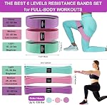 STANDROCK Bandes de résistance pour le travail, 3 et 4 Niveaux Bandes de bottes Bandes longues de résistance pour les femmes et les hommes Bandes élastiques pour les bandes d'exercice Bandes résistants Ensemble Bandes d'entraînement Résistance