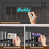 Vista 2 de EasyCom mueble de jaula para perros de 41"/33"/27" con etiqueta de nombre, perrera para perros de interior resistente para perros medianos, jaula