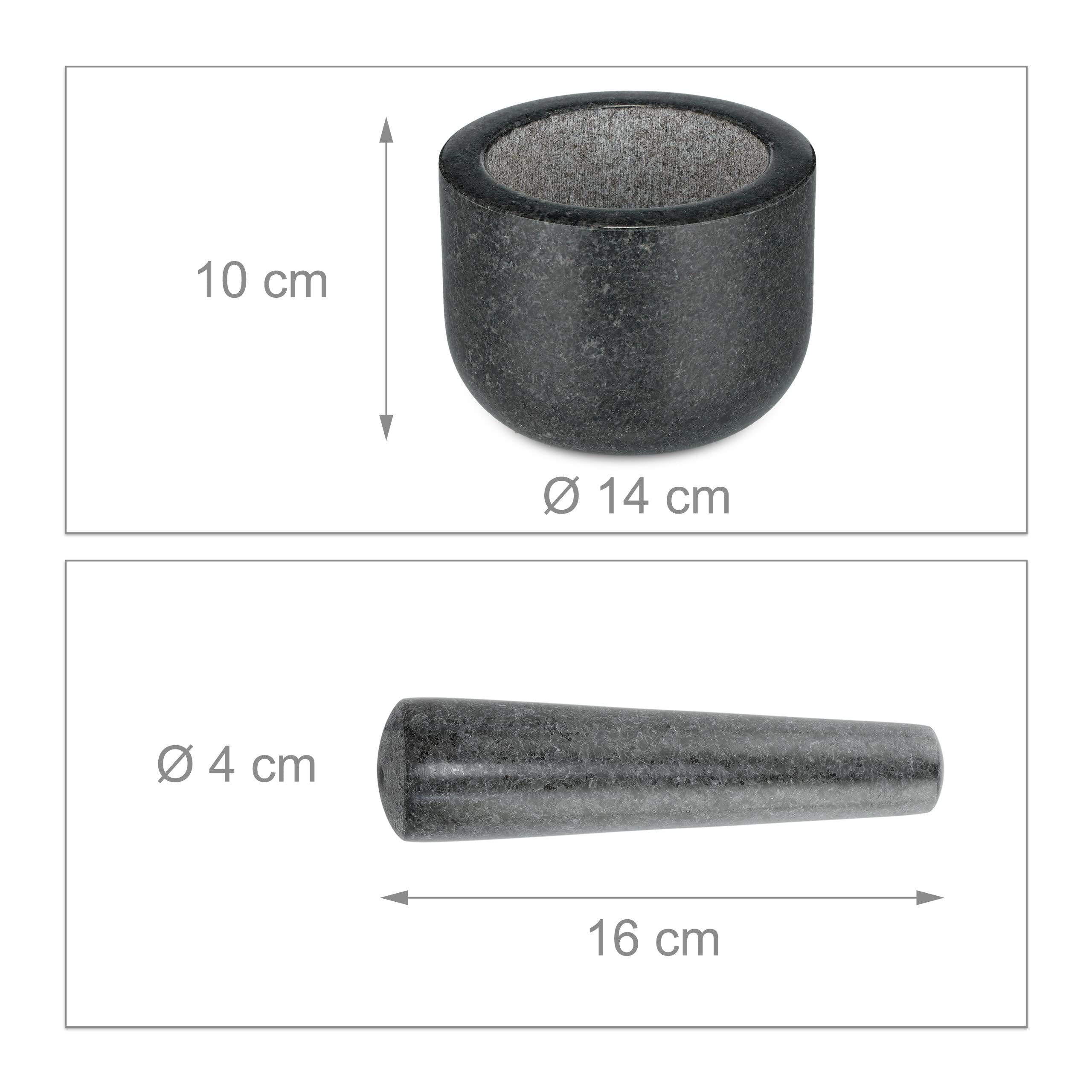 Mortero De Granito XXL Con Maja - 750 Ml, 6.75 Kg, Ideal Para Especias, Hierbas Y Hacer Pesto