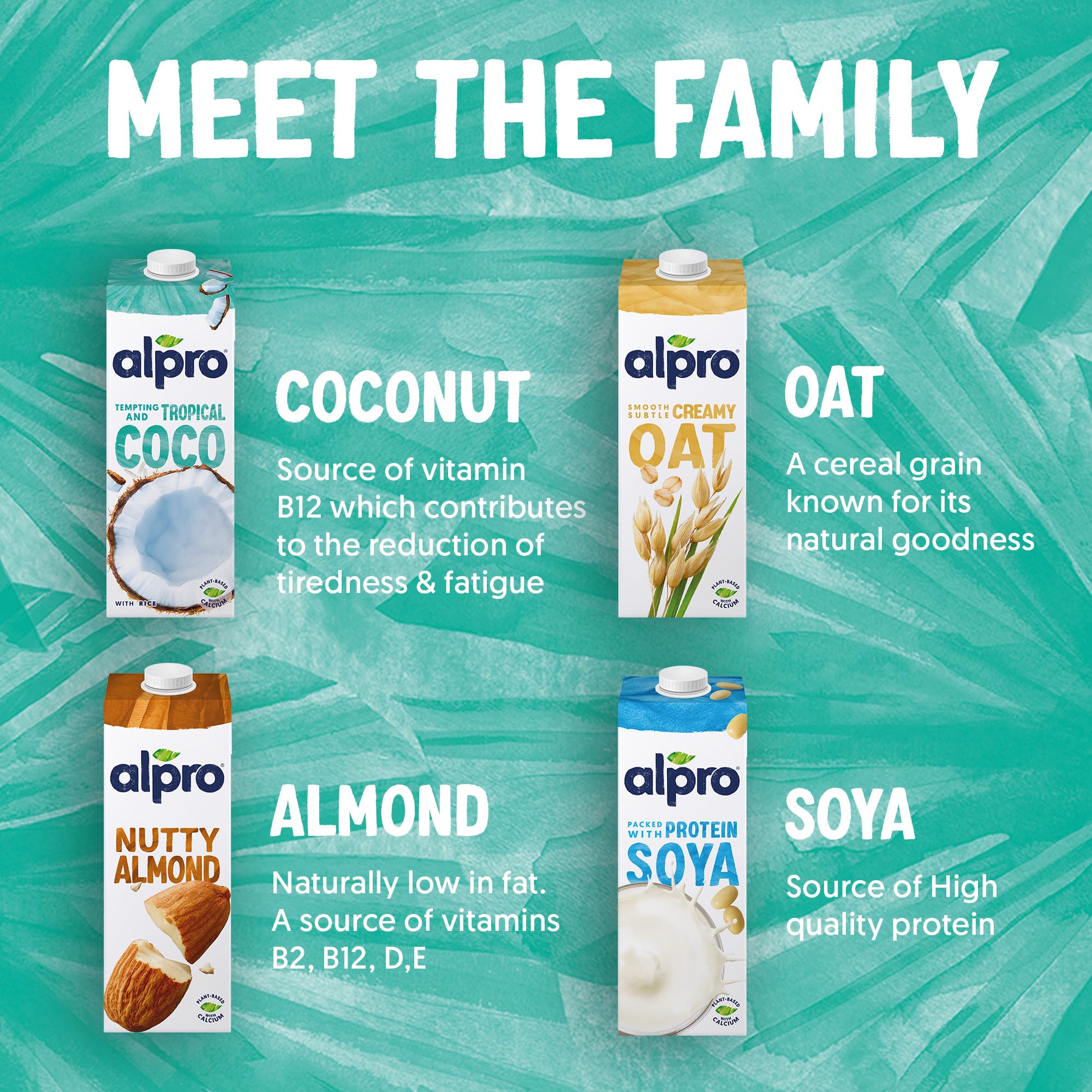 Alpro Bevanda al cocco originale, 100% a base vegetale, senza lattosio e latticini, 1 litro (6 x 1 L)