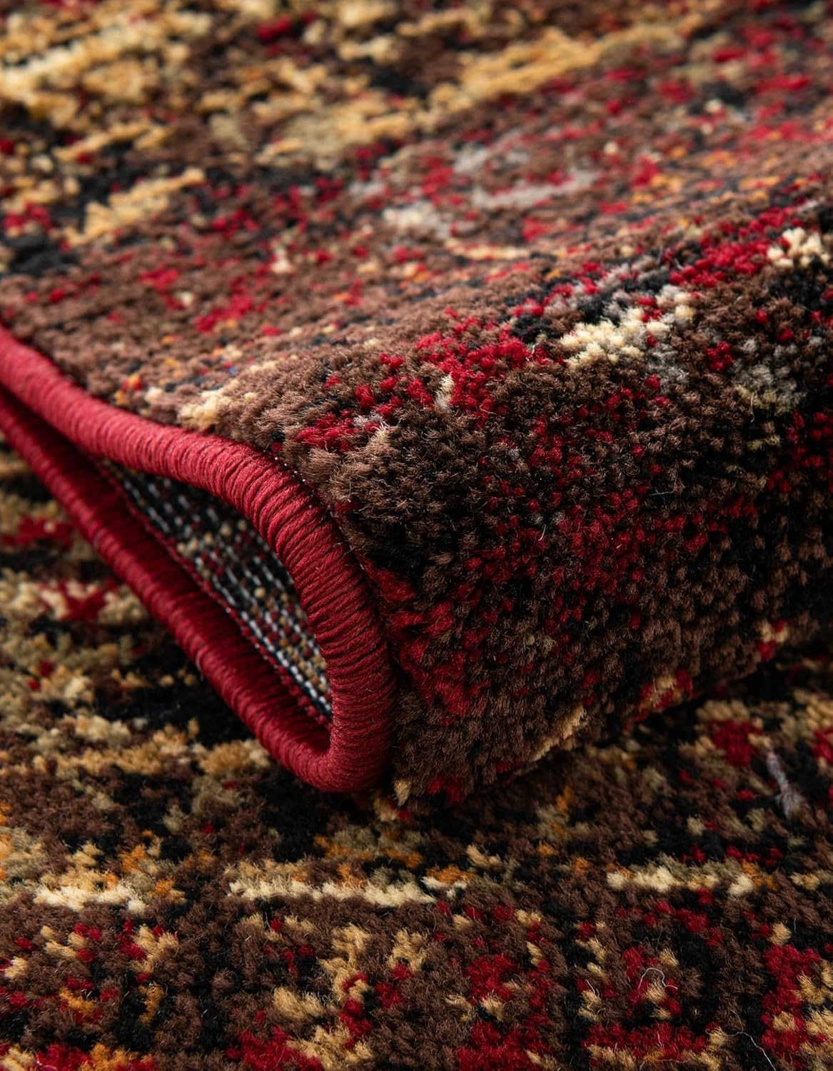 Rugs.com Saturn Collection Rug – 3x5 Burgundy Medium-Pile Rug Perfect for Entryways, Kitchens, Breakfast Nooks, Accent Pieces