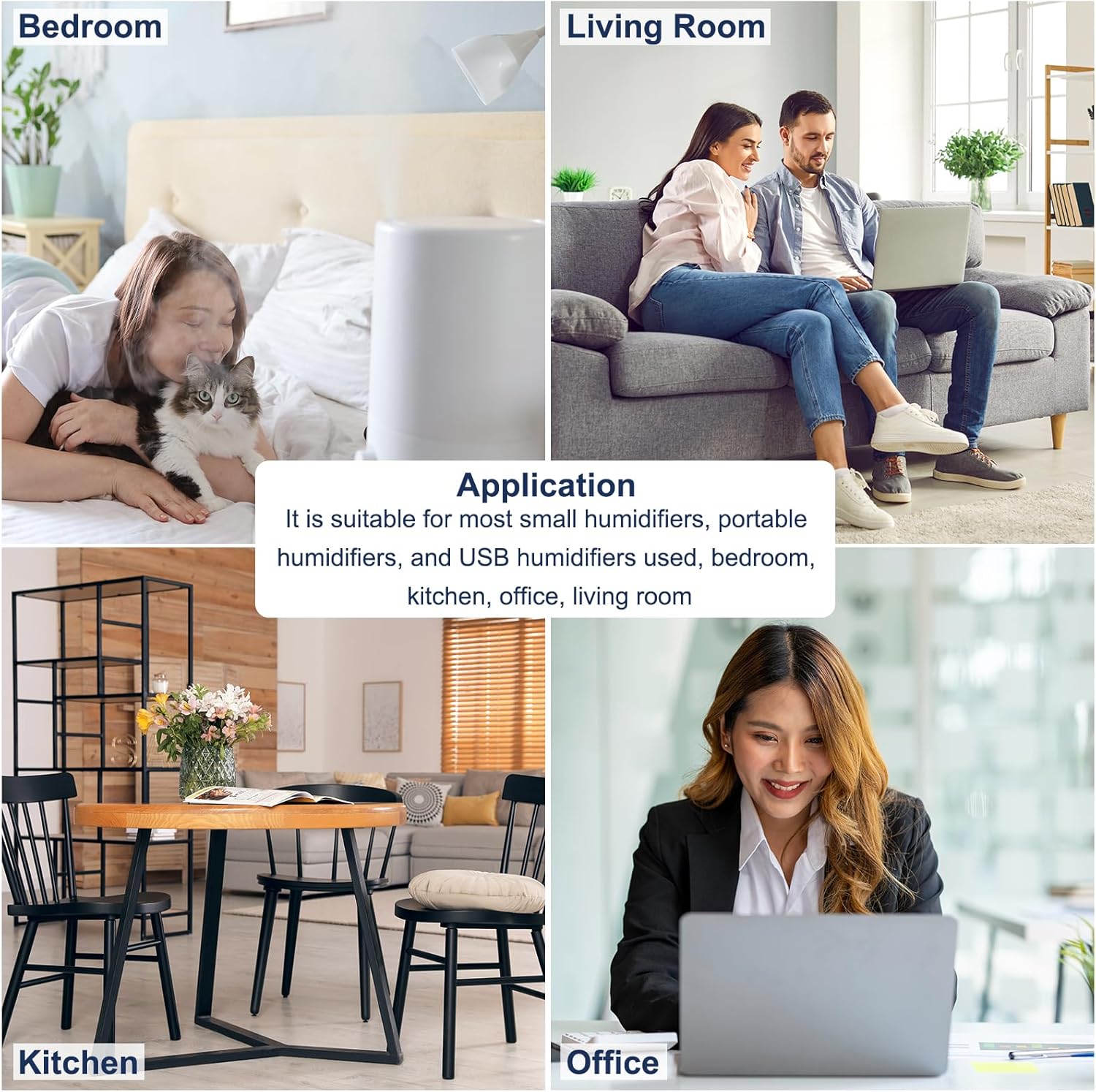 sourcing map 12pcs Humidifier Cotton Stick, 10 x 80mm Refill Sticks Filter Replacement Wicks, Humidifier Filter Cotton Refill Travel Mini Humidifier Filters Sticks