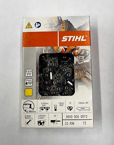 33RM 72 Stihl NUEVA SIERRA DE CADENA DE 20 pulgadas. 38 .50 72 DRIVES HOJA AGGRESSIVA
