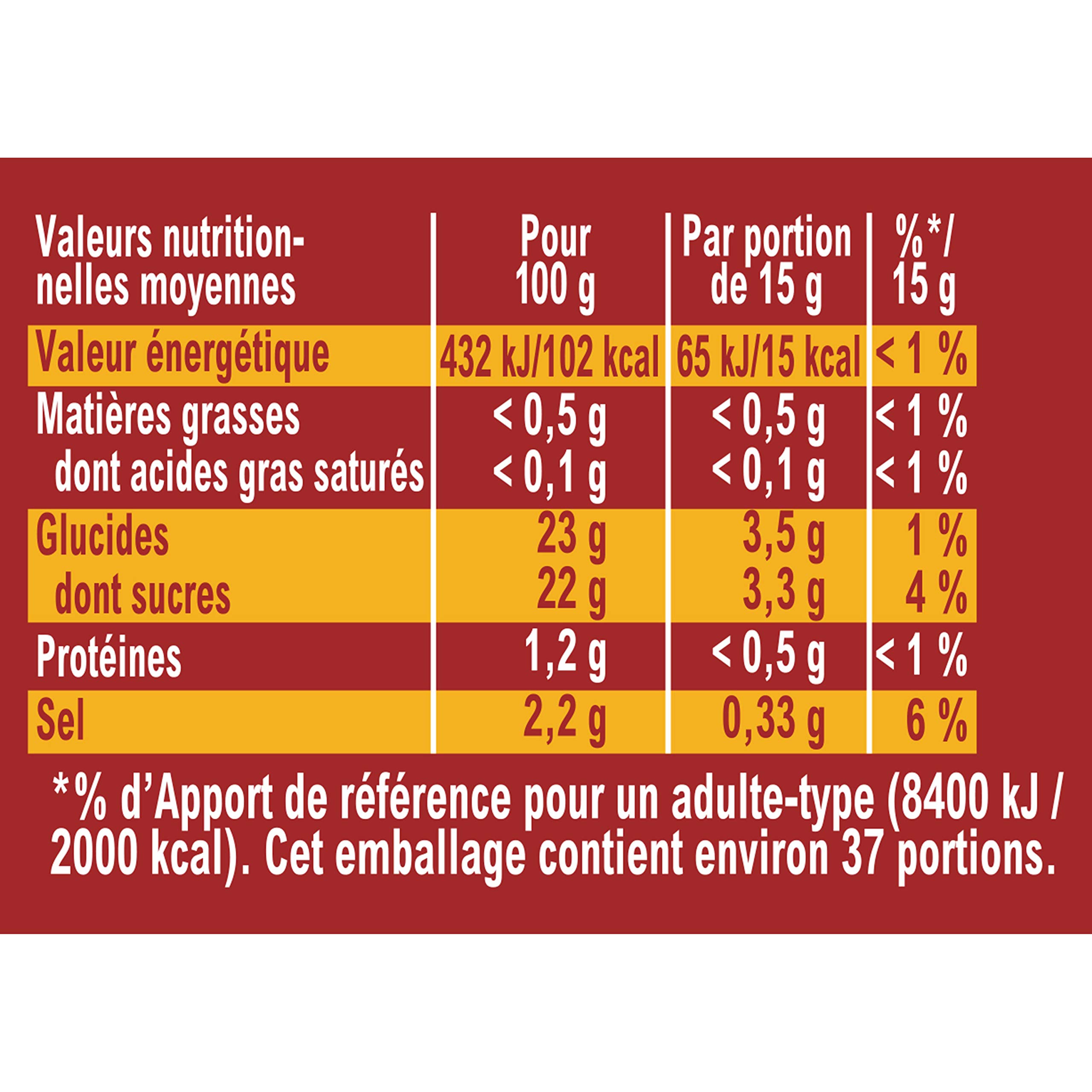 Amora, Ketchup Nature, sans conservateur (Lot de 12x550g)