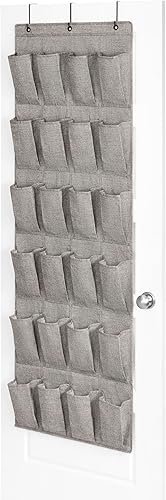 Miniatura 8 de Whitmor Organizador para colgar zapatos de puerta 12 pares 24 bolsillos de gran tamaño transparente