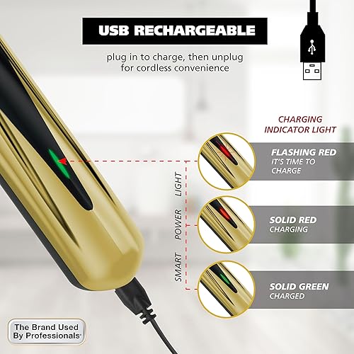 Miniatura 7 de Wahl Afeitadora de bordes y detalles recargable inalámbrica de iones de litio y recortadora de barba para hombres con carga USB - Modelo 3025950