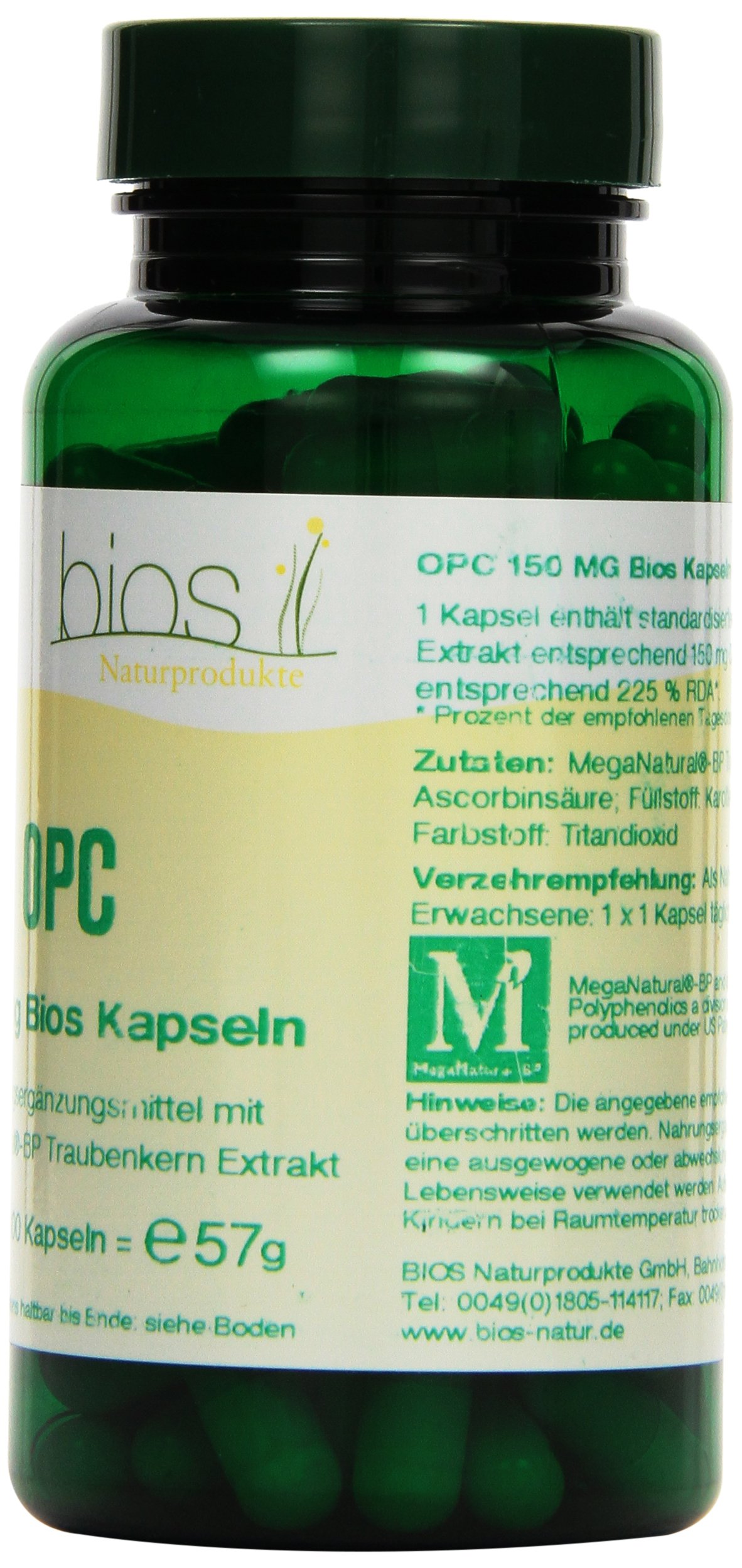 Bios OPC 150 mg, 100 Kapseln, 1er Pack (1 x 57 g)
