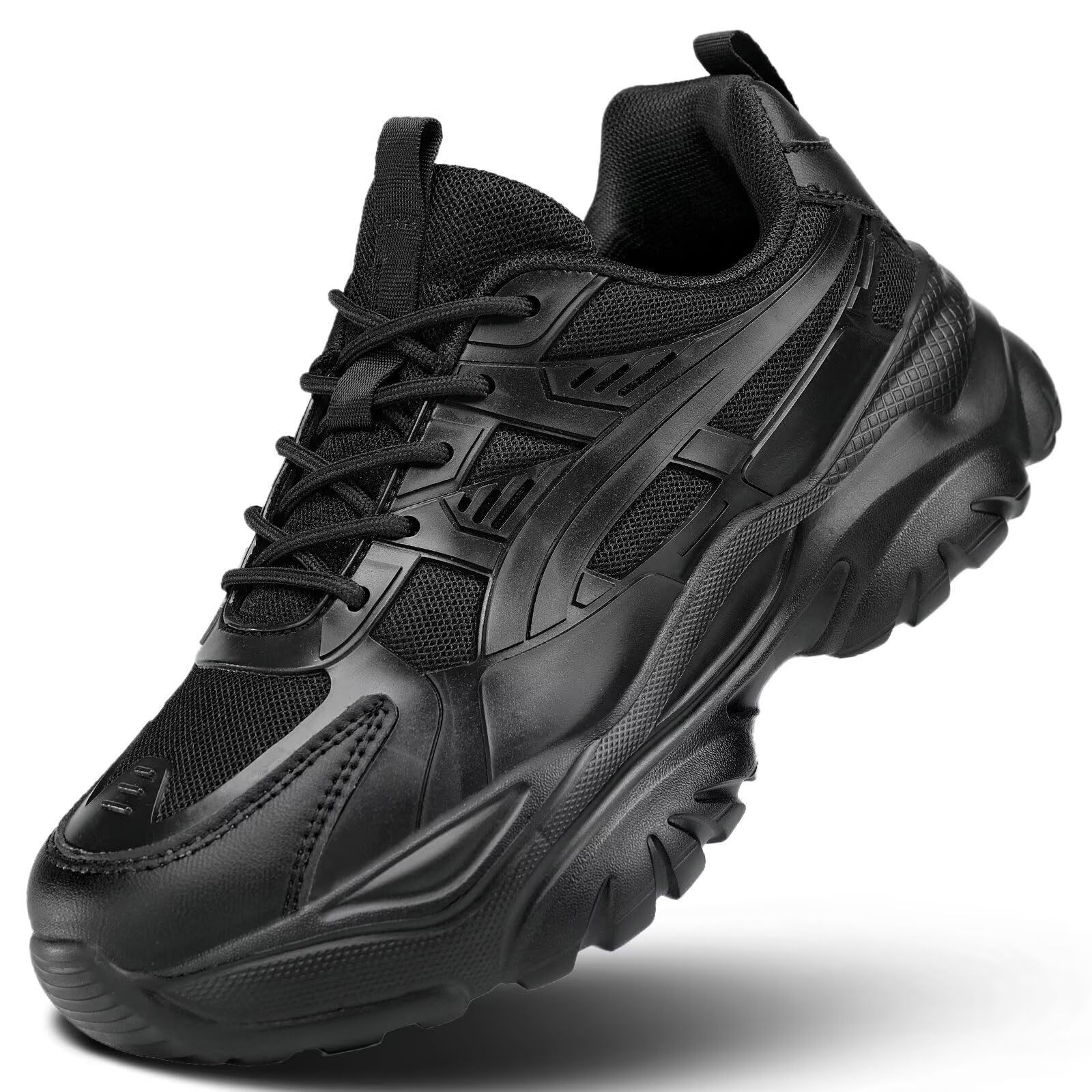 Womens Lace up Tennis Shoes Non Slip Lightweight Work Gym Shoes Ladies Walking Running Sport Sneakers-image-11