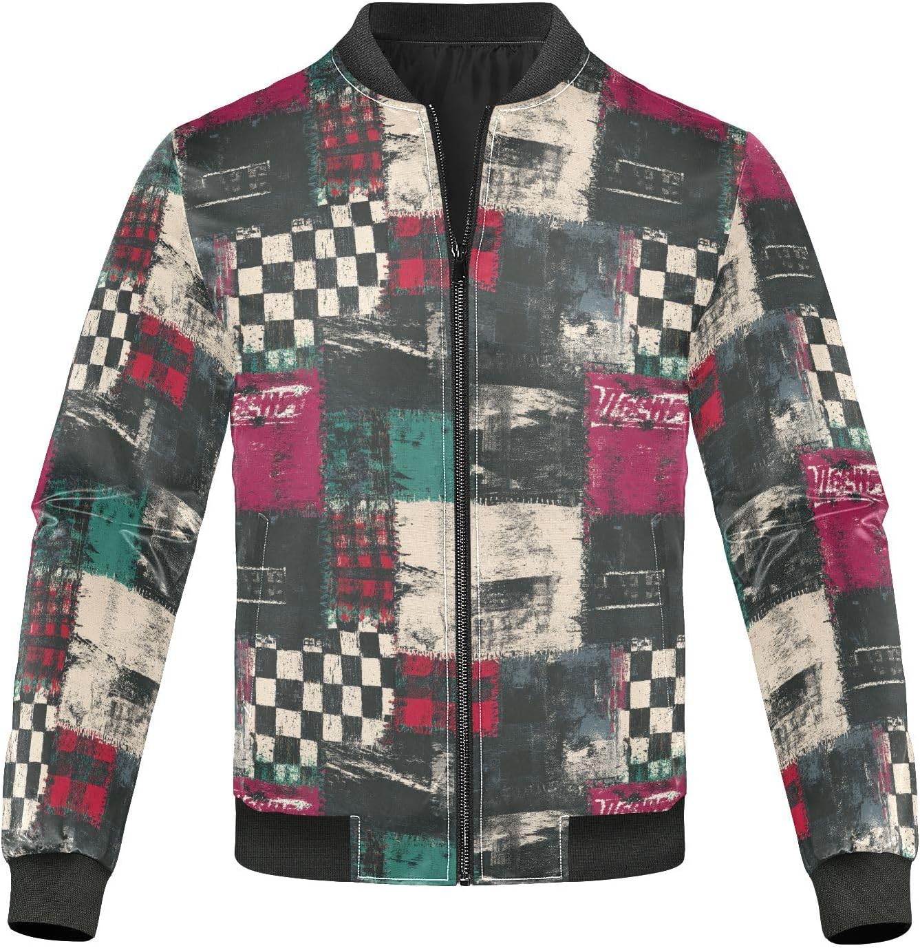 Retro Threadbare Multicolor Art Lightweight Waterproof Rain Jacket Light Windbreaker Jackets For Men Men'S Coats