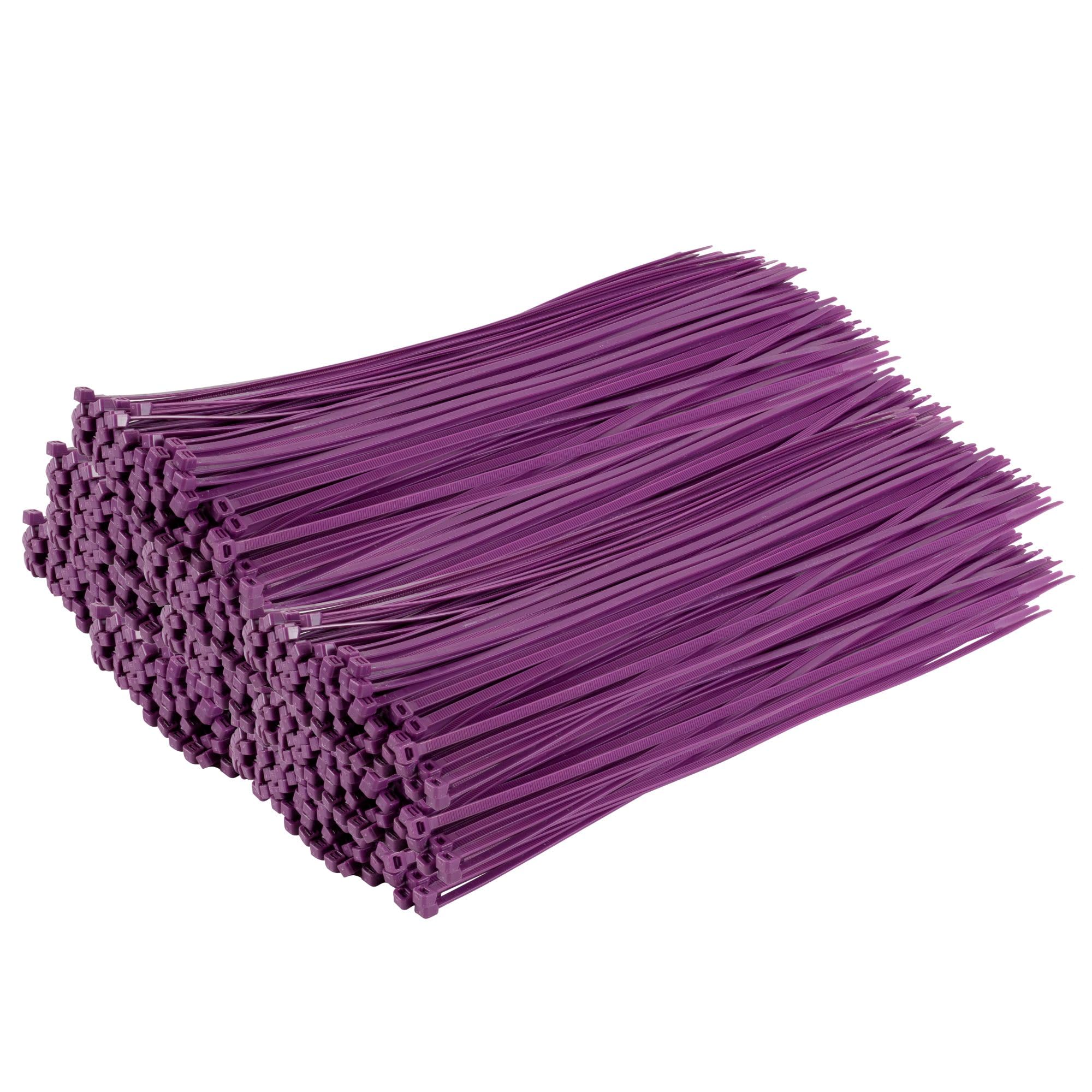 Gocableties Purple Cable Ties, 370mm x 4.8mm, Bulk Pack of 1000, 12” Premium Nylon Zip Ties, Multi-Purpose Plastic Tie Wraps, Secure Self-Locking Mechanism, for Home, Garden, Office and DIY
