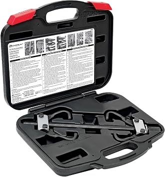 Powerbuilt Strut Coil Spring Compressor Tool Kit, Compress, Remove and Install Vehicle Strut and Coil Springs Set for Vehicles, Storage Case 648628, Black