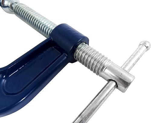 Miniatura 3 de Taytools - Paquete de 6 abrazaderas C de 3 pulgadas con marco de acero maleable, roscas Acme recubiertas de potencia, husillo de acero al carbono