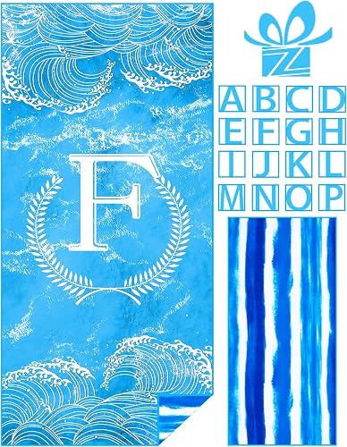 Zoneshinex Personalized Monogrammed Thin Beach Towel Sand Free Quick Dry Super A