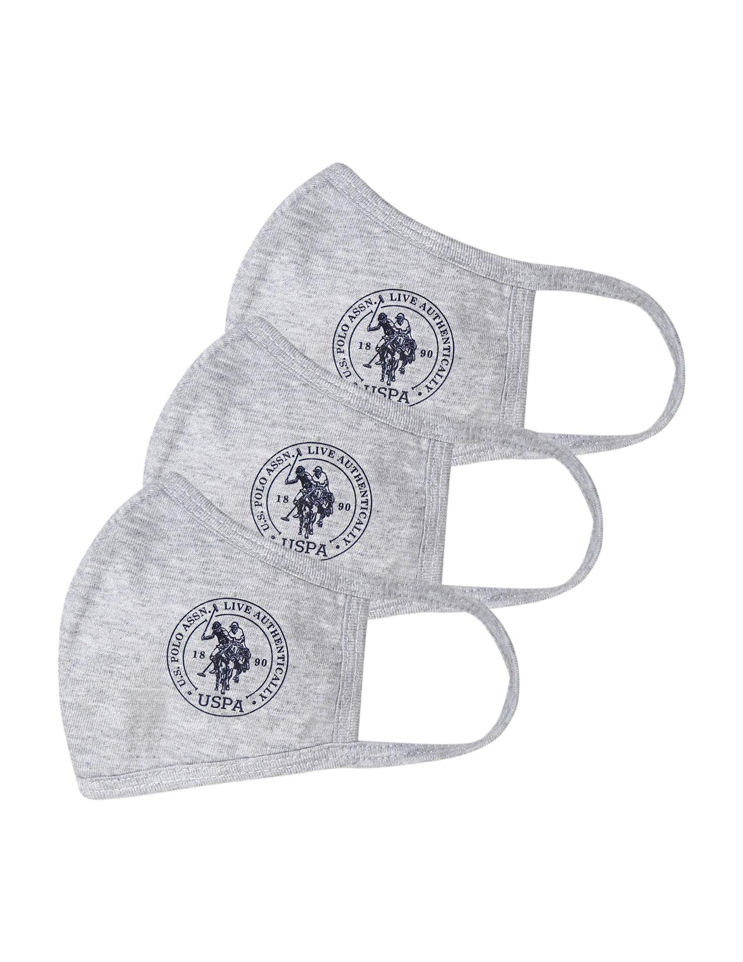 US Polo Association Men's Headband (Pack of 3) (USMAK0014_Grey_Medium)-image-24