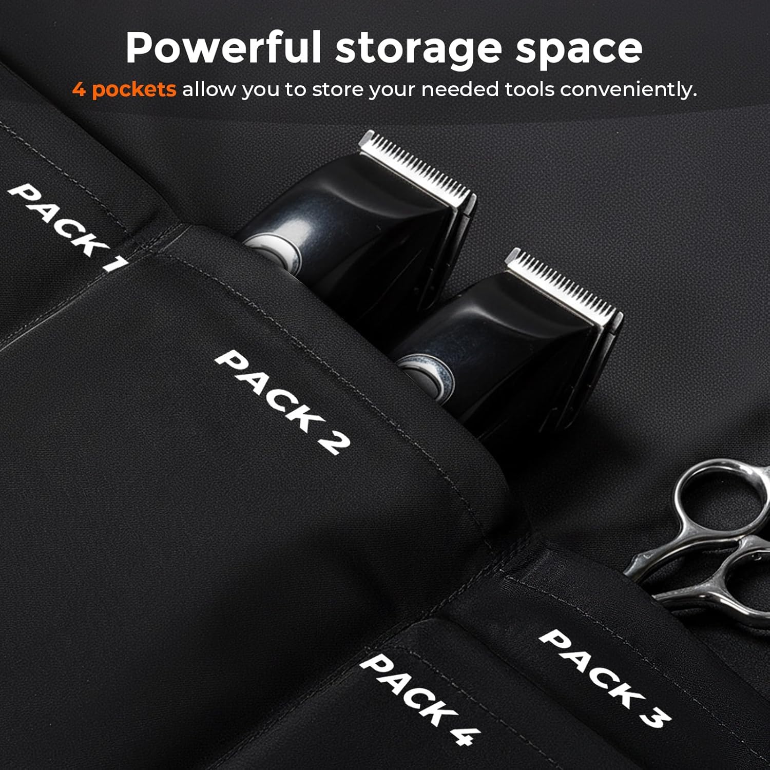 Noverlife Barber Vest, Sleeveless Hairdresser Smock, Unisex Cobbler Apron with 4 Pockets for Working, Side Strap Snap Closure - Image 6