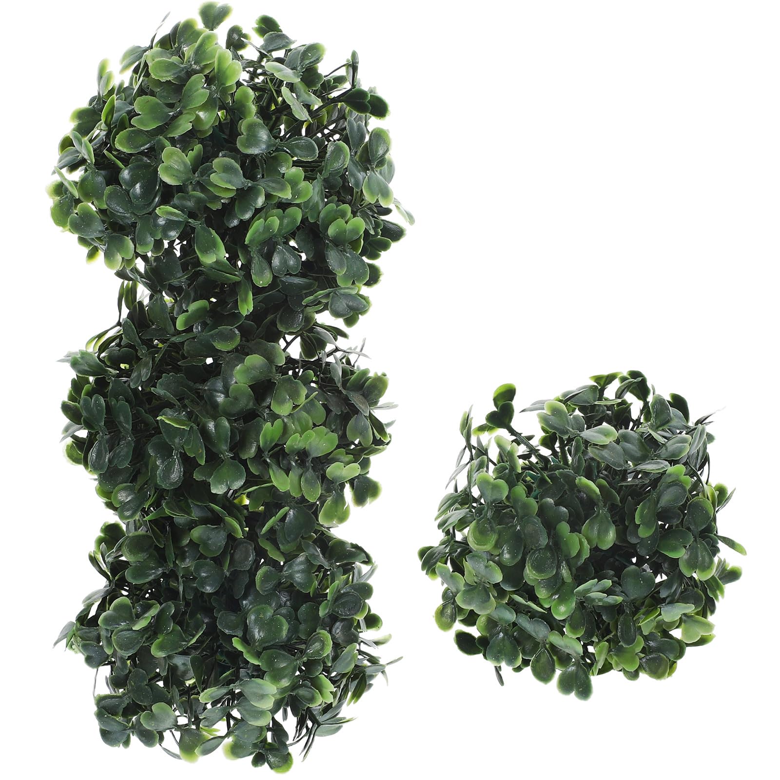 Boules de Topiaire Décoration Intérieure et Extérieure Réaliste Lot de 4 Végétale Simulée Vertes en Plastique et Soie pour Maison et Jardin
