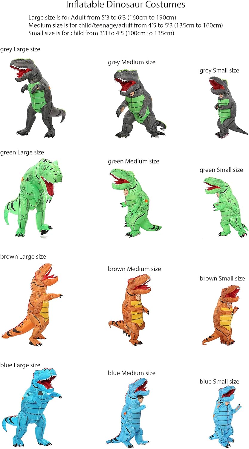 FUNNY COSTUMES T-Rex Dinosaur Costume Child Size 4-12 Gray 4-6