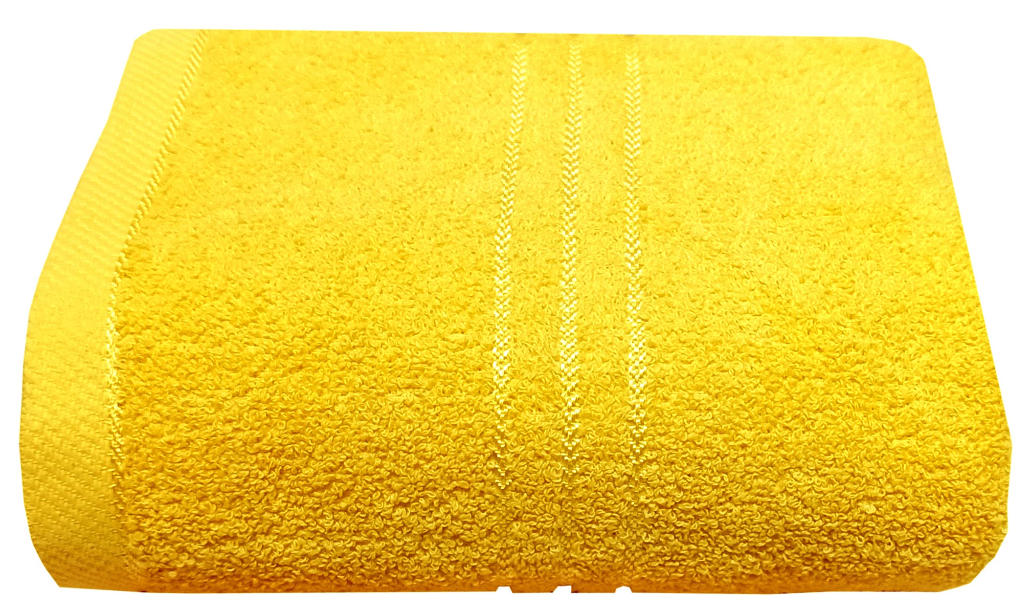 LushHavenDecor400 GSM Big Men Bath Towel for Man and Woman Pure Cotton Full Size XXXL Ultra Soft, Absorbent & Quick Dry Towel 36X72 inch ( 3 x 6 Feet ), Set of 1 Towel, Yellow