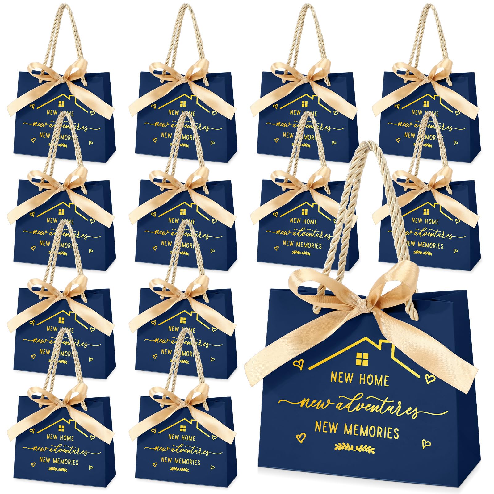 Photo 1 of Spakon Housewarming Gift Bags (25 Pcs, Navy Blue)