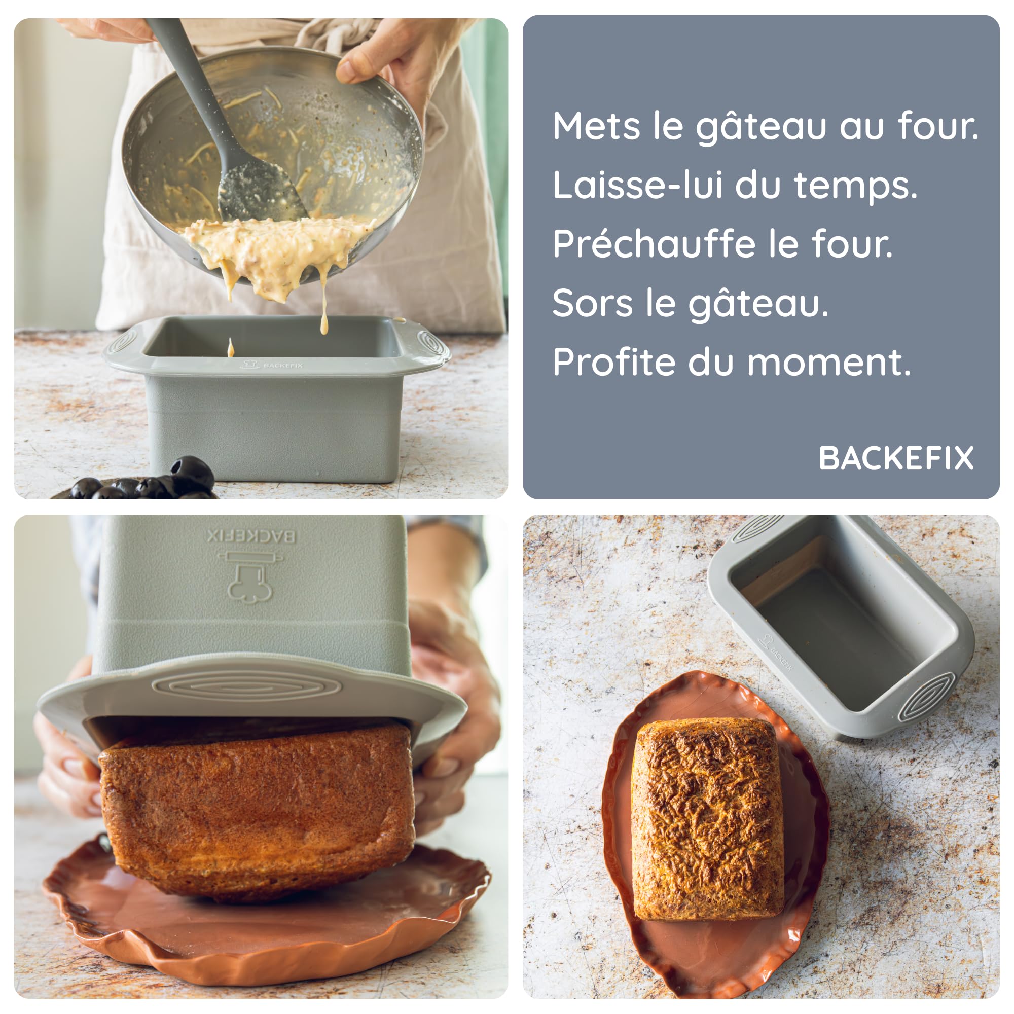 Backefix Moule à pain en silicone de 15 cm - Grand moule à pain original - Peut également être utilisé comme moule à gâteau Adapté à un usage alimentaire et respectueux de l'environnement