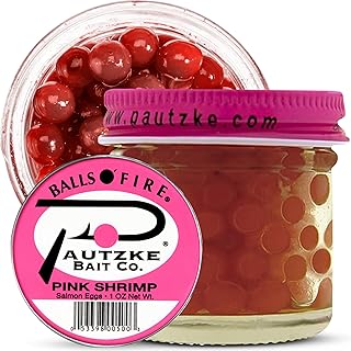 PAUTZKE'S PPNKSHR Balls O'Fire Salmon Fishing Equipment, Pink Shrimp, 1 oz