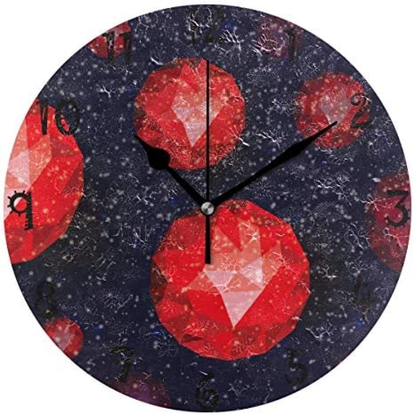 Horloge murale enfant et maison ronde silencieuse décoration moderne style étoile