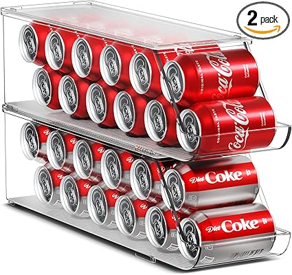 Soda Can Organizer Holds 12 Cans Each (2-Pack)
